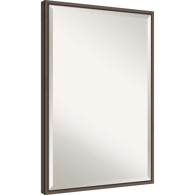 Miroir mural de salle de bain Rachel, L 25 po x H 37 po, Cordelia mince bronze