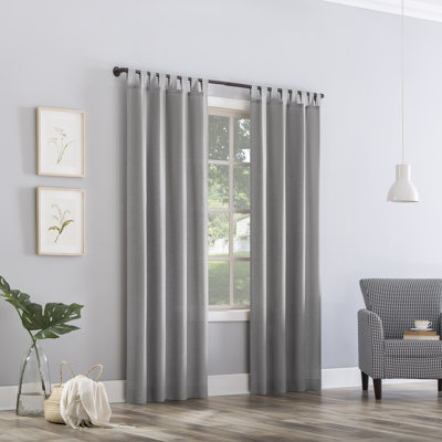 Brekke Polyester Semi-Sheer Single Curtain Panel