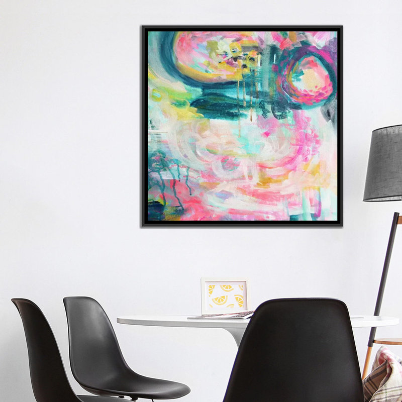 " Whipped " by Stephanie Corfee, 18" H x 18" W x 1.5" D, Black Framed Canvas, No Mat