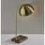 Lampe de bureau en marbre brun / laiton antique 18 po Versailles