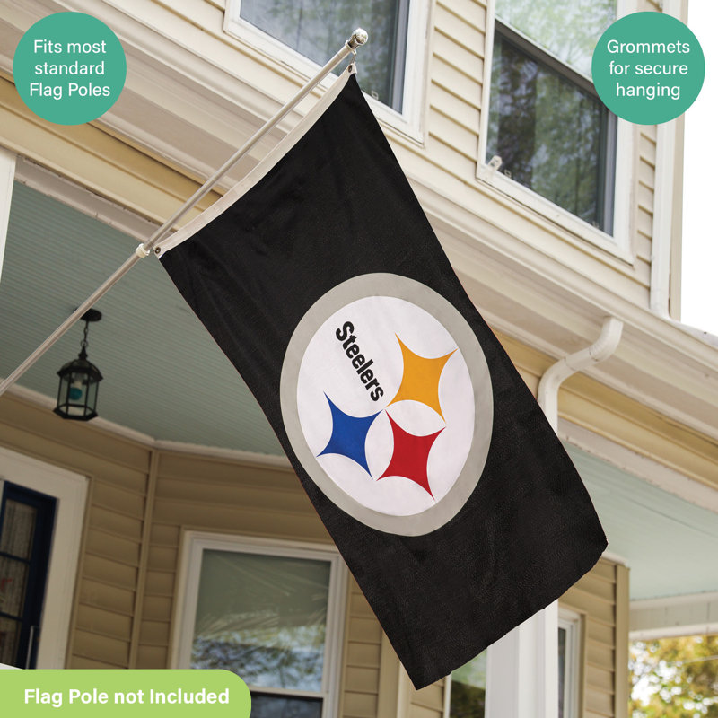 3'X5' Single Sided Flag W/ 2 Grommets, Pittsburgh Steelers