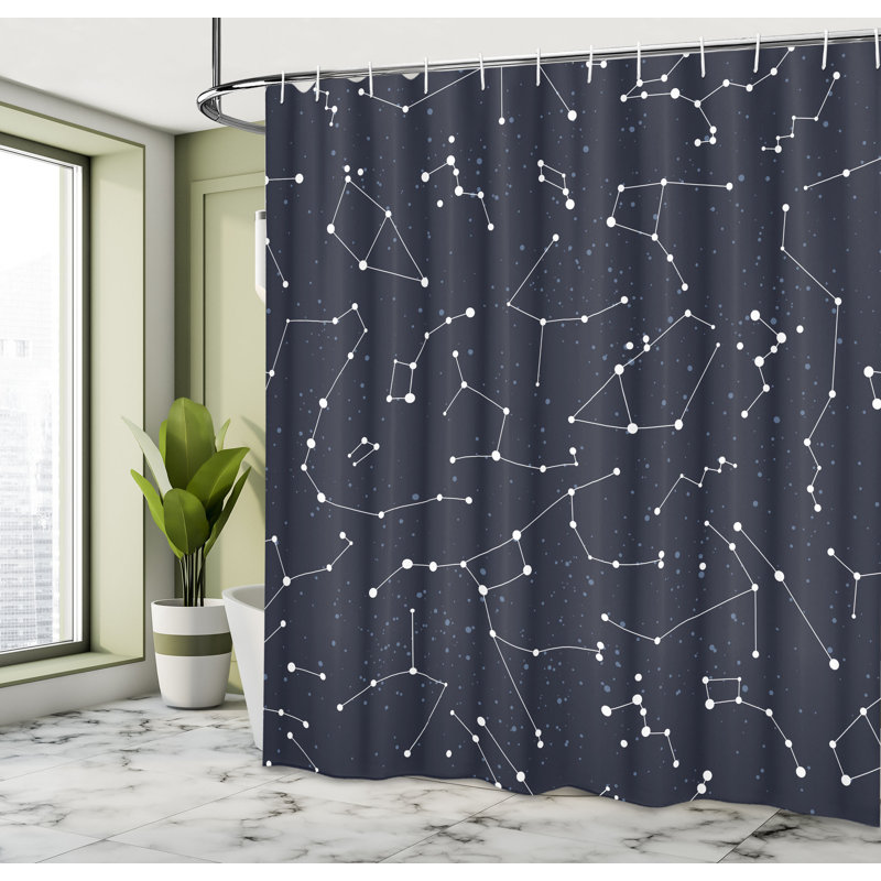 Shower Curtain with Hooks Included, 75" H x 69" W