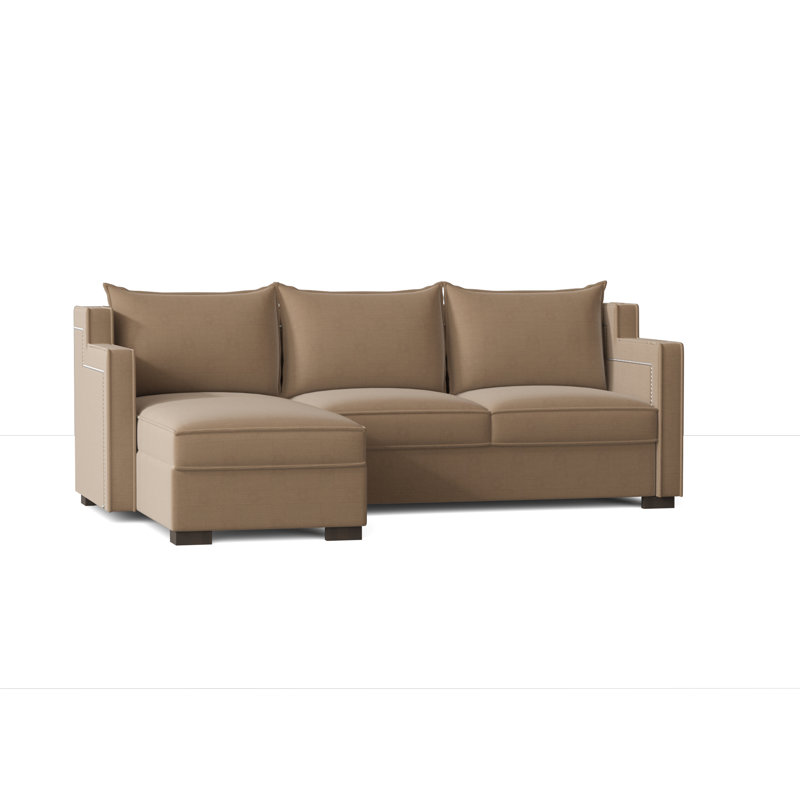 Parker Upholstered L-Shaped Sectional Left Hand Facing, Sachi Camo, Brown Mahogany