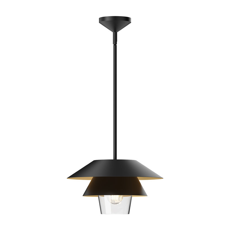 Davant 1 - Light Cone Pendant, 7.75" H x 13.5" W x 13.5" D, Matte Black