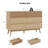 6-Drawer Wood Horizontal Double Dresser