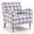 29" Wide Vintage Solid Wood Plaid Accent Chair With Nailhead Trim-1385298417-1389119333
