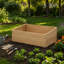 Ensemble de 4 jardinières en bois de cèdre naturel avec jardin surélevé 38,6 po