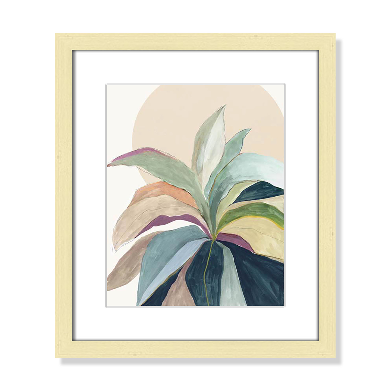 Sherbrooke Sunny Bright Leaves II by Asia Jensen Print, Yes, Gold Single Picture Frame, 15" H x 13" W x 1.25" D