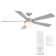 54" Eclipse 5 - Blade LED Smart Standard Ceiling Fan with Remote Control and Light Kit Included, Works With Google Assistant, Amazon Alexa, iOS and Android App