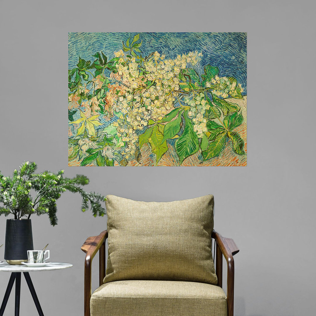 Kunstdruck Blossoming Chestnut Branch von Vincent Van Gogh