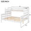 White Twin Xl Over Queen Bunk Bed With - Detachable Bedroom Robust For