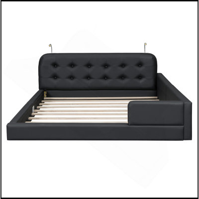 Upholstered Platform Bed With 2 Reading Lights