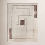 Agape Modern Abstract Ivory Area Rug
