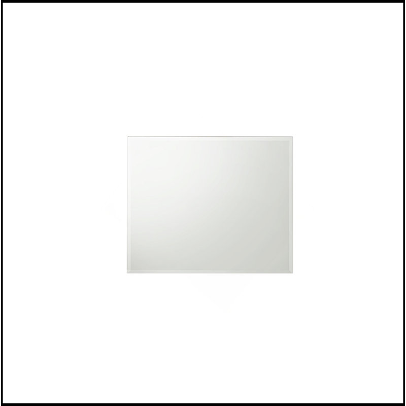 Miroir de style contemporain en bois blanc. (INCLUT LE MIROIR SEULEMENT)