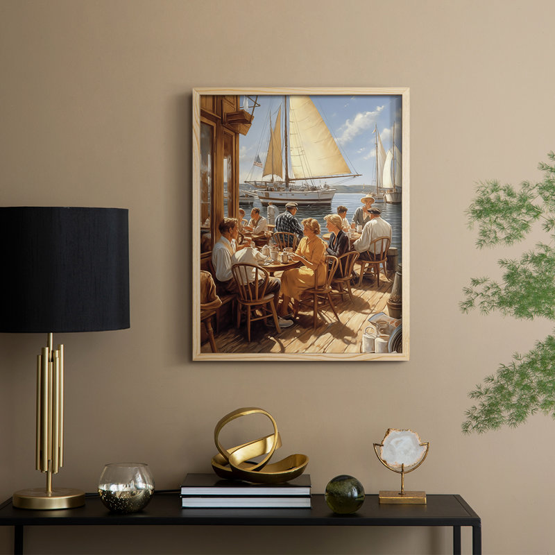 NAUTICAL Series DCxxx, reproduction encadrée - bois massif, Naturel, H 30 po x l 24 po