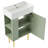 21.6" Green Bathroom vanity, Left side storage