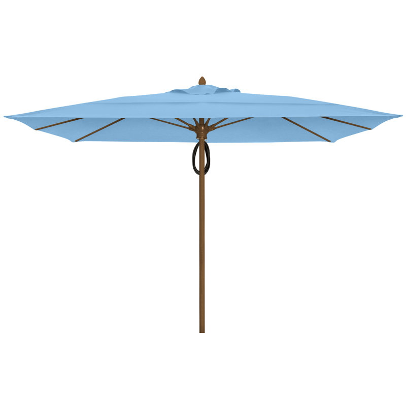 Parasol de marché carré 10 pi Prestige, Sunbrella® bleu ciel, Bronze champagne