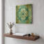 «Royal Blue Tile I» par Flora Kouta, art mural en métal doré, 12 po x 12 po-133943982