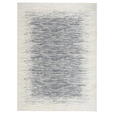 DKNY Grand Street 3'11" x 5'11" Ivory Blue Modern Indoor Rug
