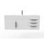 Meuble-lavabo mural simple 48 po avec comptoir à surface solide - base blanche, plateau blanc, poignées chromées-508761565-508816256-435453708