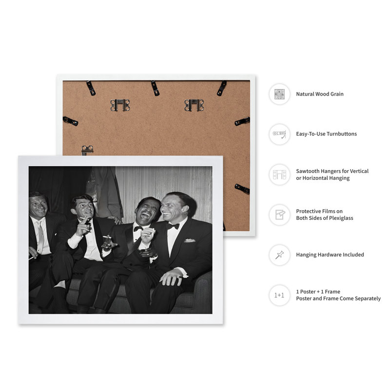 Rat Rat Pack, Poster, White Framed, 08"H x 10"W