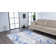 Marble Abstract Blue/Gold Area Rug