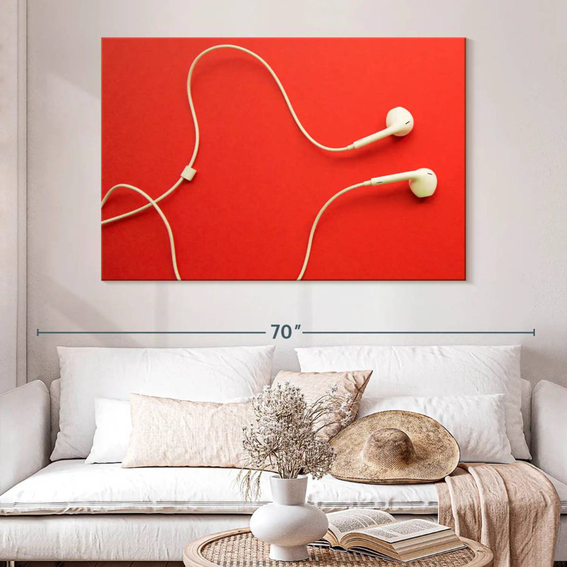 Earphones, H 8 po x l 12 po