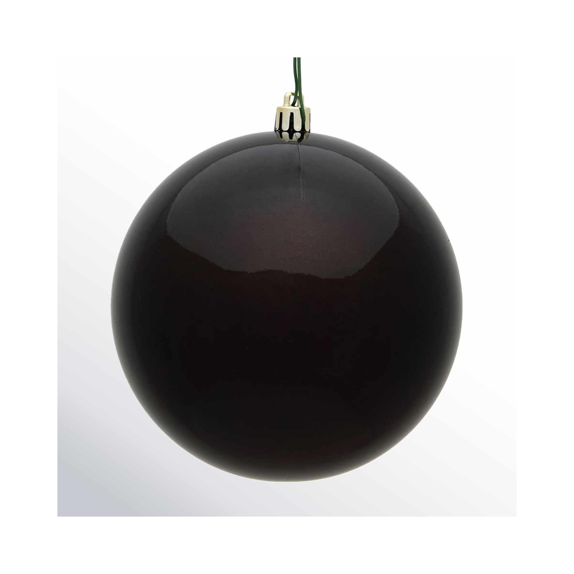 Holiday Décor Ball Ornament, Chocolate, 3" H x 3" W x 3" D