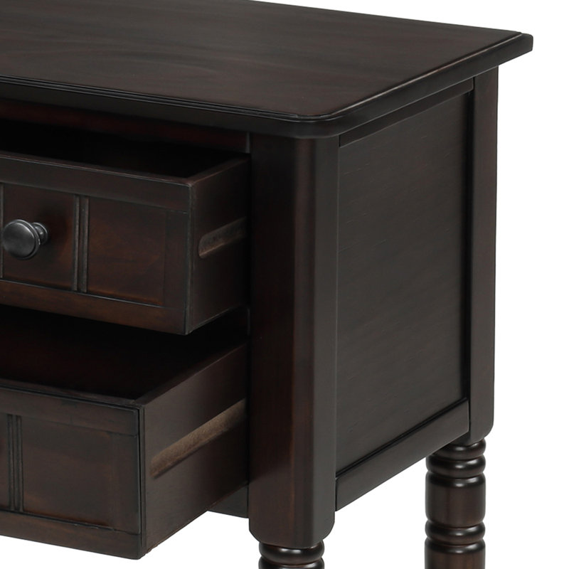 Console audacieuse de rangement rectangulaire de 23,71 po Audreana, Espresso