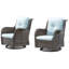 Ensemble de 2 chaises berçantes pivotantes en osier avec coussins Dunecrest-965410425