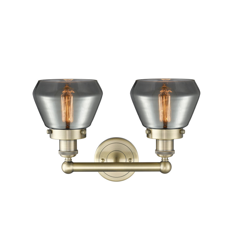 Rivka 2 - Light Dimmable Vanity Light, Plated Smoke, Antique Brass