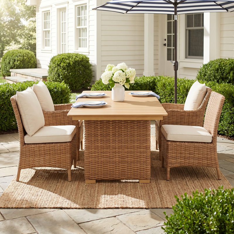 Windsor Aluminum Rattan Tabletop Coffee Table