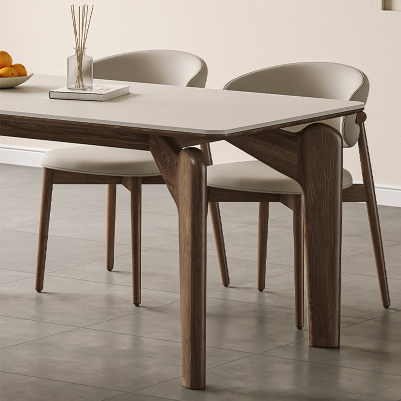 Modern simple light luxury dining table, 29.52"H x 55.11"L x 31.49"W 