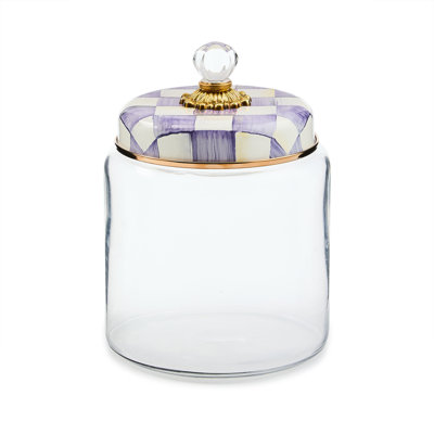 Violet Check Kitchen Canister