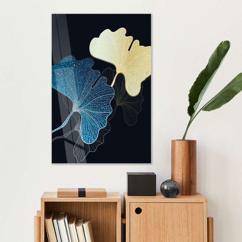 Peinture élégante en verre trempé, 11,8 x 15,7 pouces | 100% verre trempé, épaisseur: 0,16 pouce | Superbe décoration intérieure pour le salon, la chambre à coucher et le bureau | Durable et facile à nettoyer, art mural parfait