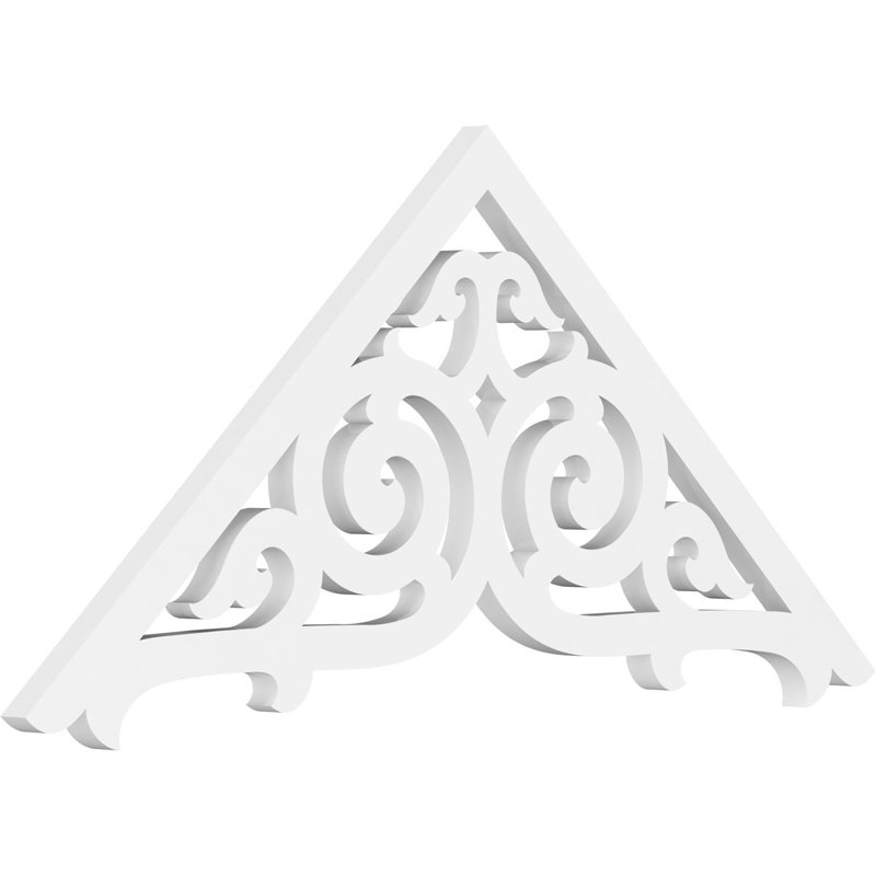 Athens Signature Urethane Gable Pediment, Primed Tan, 16.5"H x 36"W, 11/12