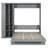 Ashen Murphy Bed with Shelves, Wardrobe & LED Light-115825684-121422759