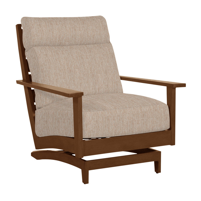 Kennebunkport Patio Lounge Chair with Cushions, Oak, No welt + Standard fill, Canvas Sand