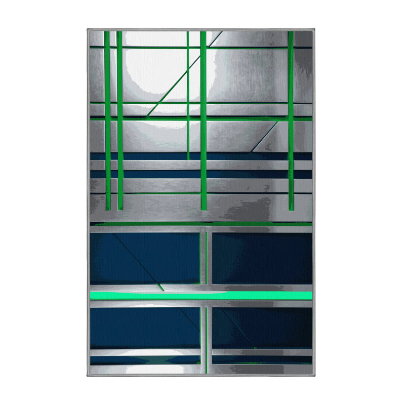 Infinity Circuit Rug, Rectangle 4' x 6'