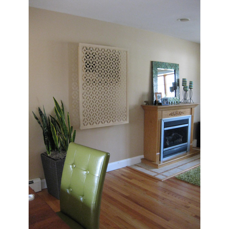 48'' x 32'' Moors Ellipses Vinyl Privacy Screen, White