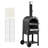 Outdoor Pizza Oven, 12" Pellet Fire Ovens, 2-Layer Pizza Oven Wood Fired, Wood Burning Outdoor Pizza-Oven with 2 Removable Wheels, 1000℉ Max Temperature Fired Pizza-Maker Ovens for Barbecue