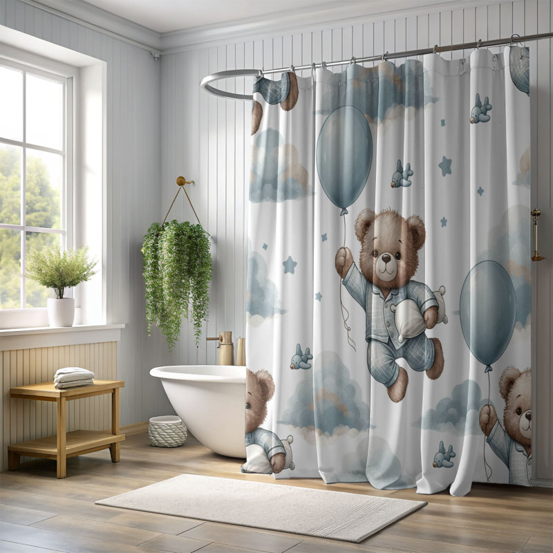 Baby Bear - Rideau de douche Premium, H 74 po x l 71 po