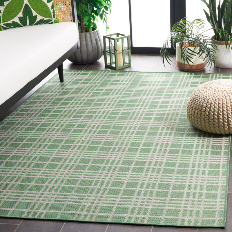 Jaymis Performance Machine Washable Geometric Indoor/Outdoor Area Rug, Rectangle 9' x 12'