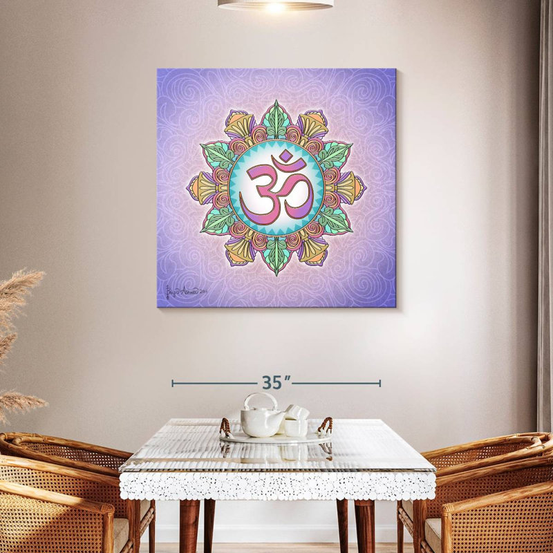 Adella pastel Om Mandala, H 39 po x l 39 po