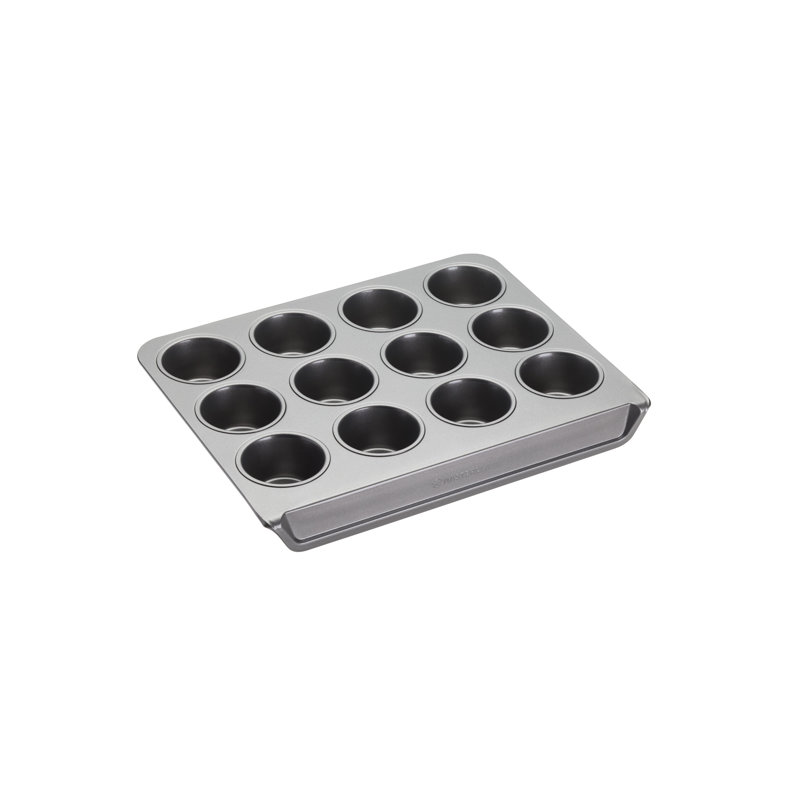 MasterClass Smart Stack 12 Cup Non-Stick Carbon Steel Muffin Pan with Lid