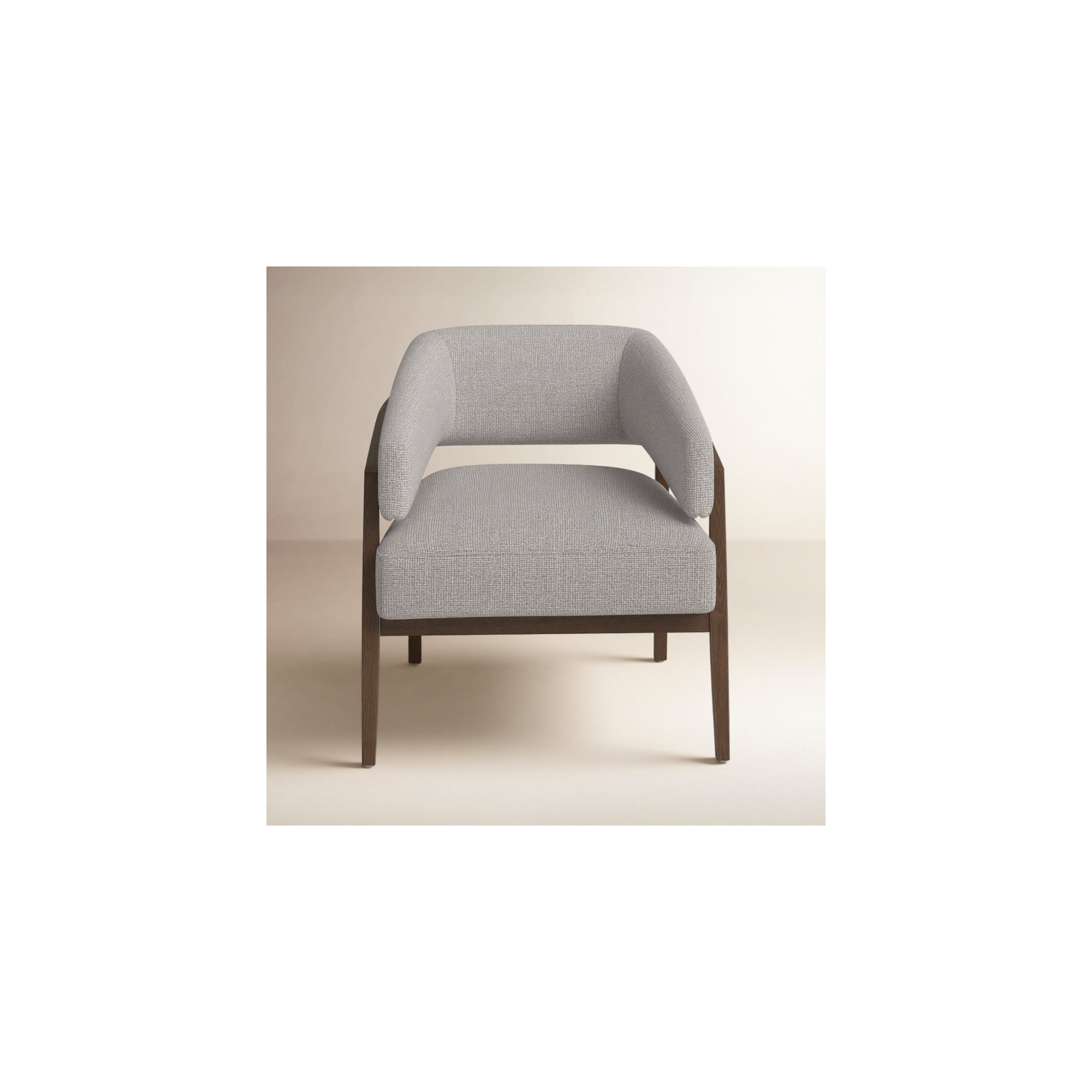 Maudette Upholstered Barrel Chair, Gibson Silver