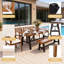 Ensemble repas pour 8 personnes, ensemble de mobilier d'extérieur imperméable pour le jardin, la cour et la piscine