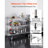Rolling 3 Tier Bar Cart with Shelves