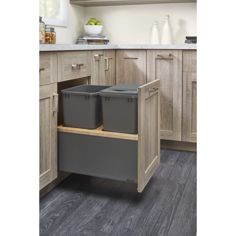 LEGRABOX Double 35 pte Poubelle escamotable Orion, H 20,33 po x l 16,5 po x P 21,73 po