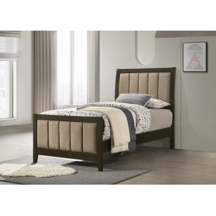 Wilkes 51-inch Upholstered Bed Dark Cocoa